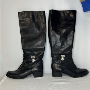 MICHAEL KORS LEATHER KNEE HIGH WOMEN BOOTS FTL-04-161